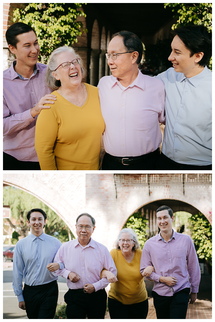 Family Photos at Malaga Cove Plaza in Palos Verdes, Los Angeles, California