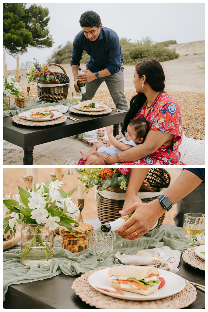 Picnic at Lunada Bay in Palos Verdes, Los Angeles, California