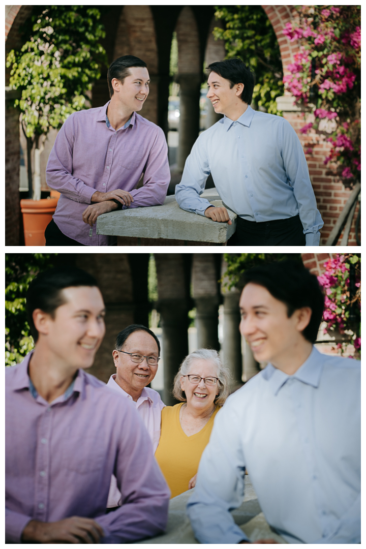 Family Photos at Malaga Cove Plaza in Palos Verdes, Los Angeles, California