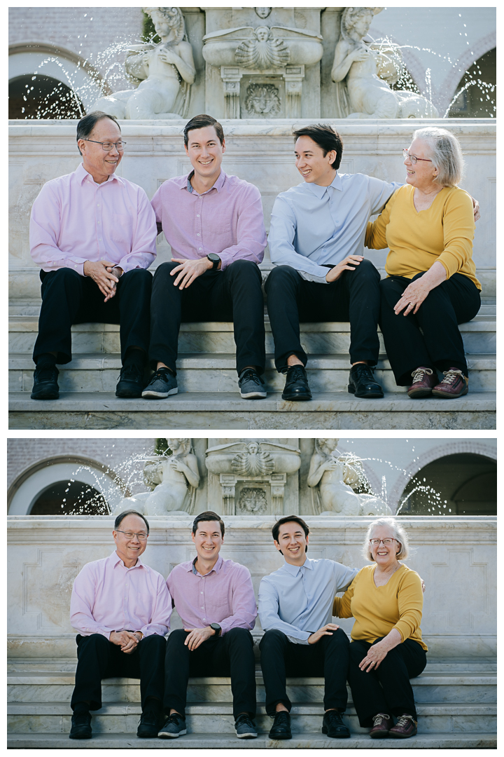 Family Photos at Malaga Cove Plaza in Palos Verdes, Los Angeles, California