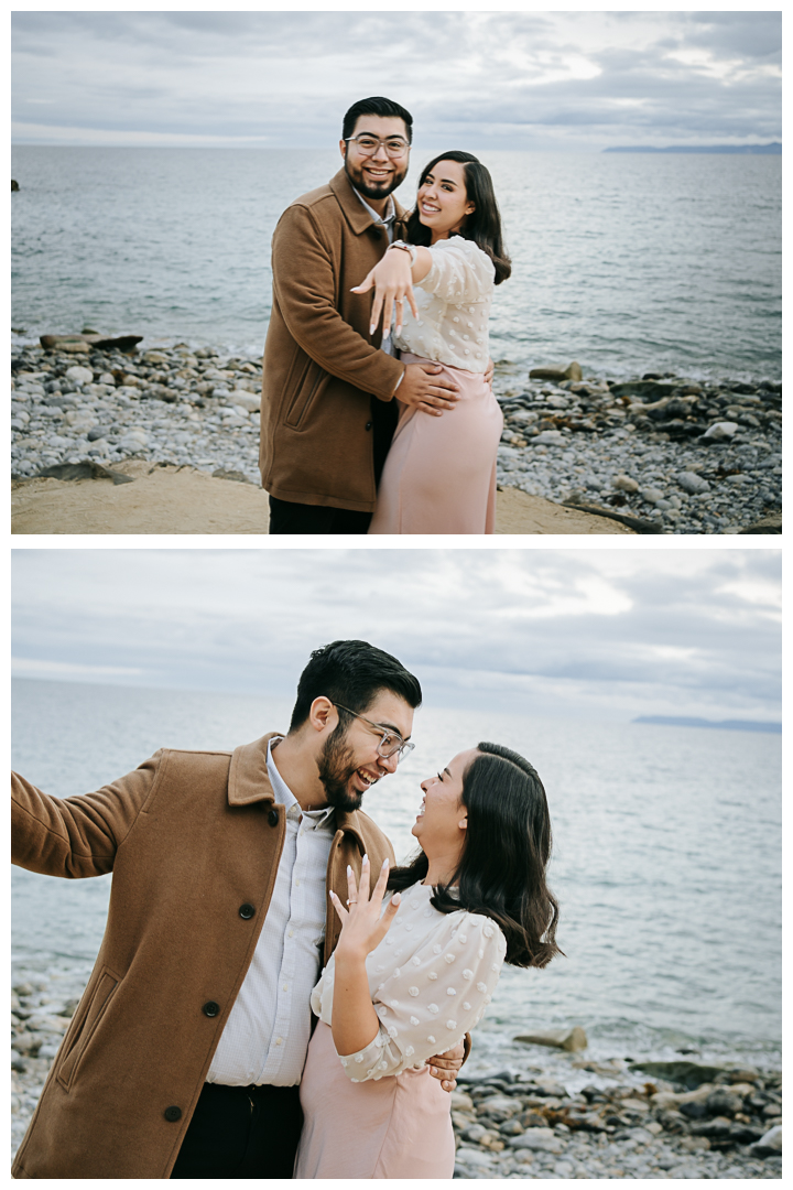 Surprise Proposal and Mini Engagement at Terranea Beach in Palos Verdes, Los Angeles, California