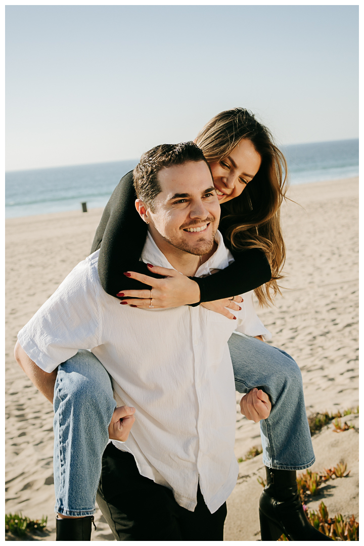 Surprise Proposal and Mini Engagement at Manhattan Beach, Los Angeles, California