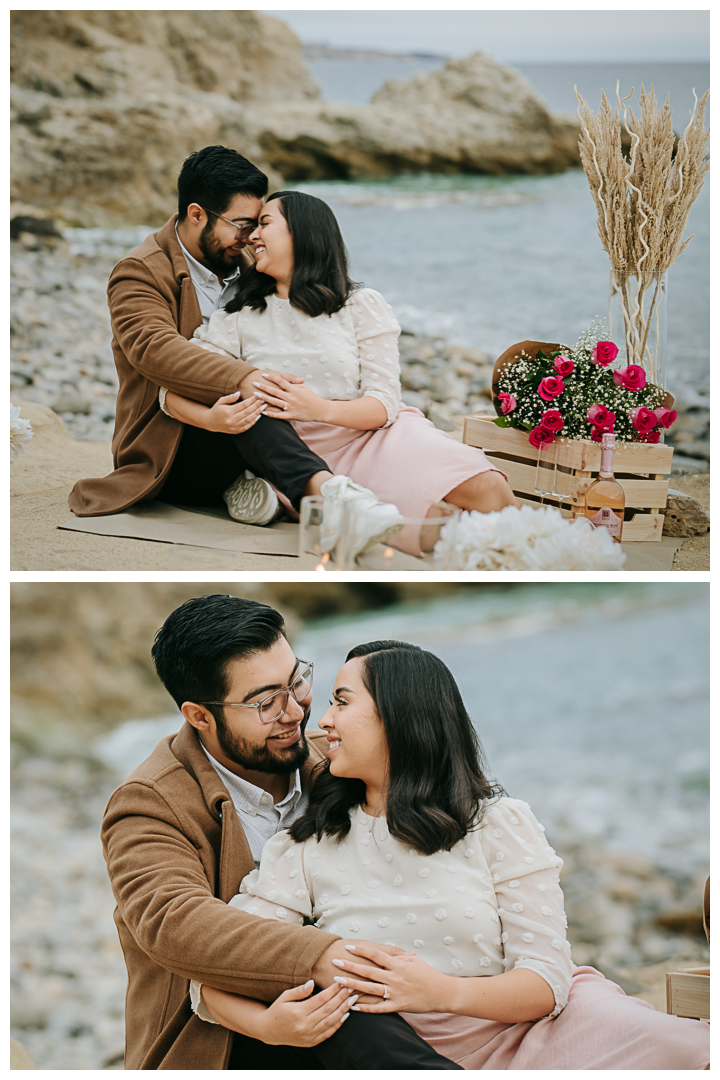 Surprise Proposal and Mini Engagement at Terranea Beach in Palos Verdes, Los Angeles, California