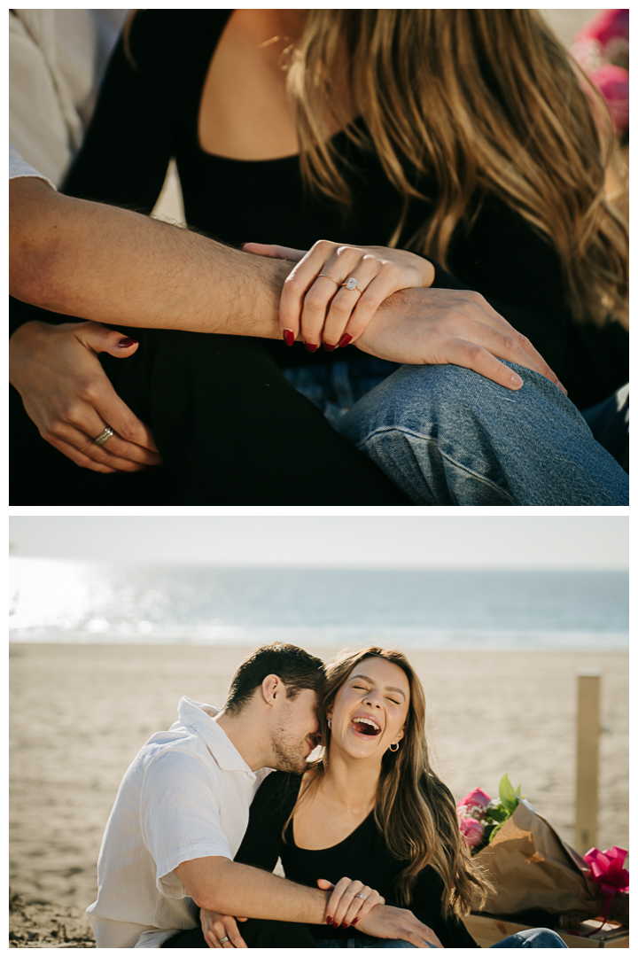 Surprise Proposal and Mini Engagement at Manhattan Beach, Los Angeles, California