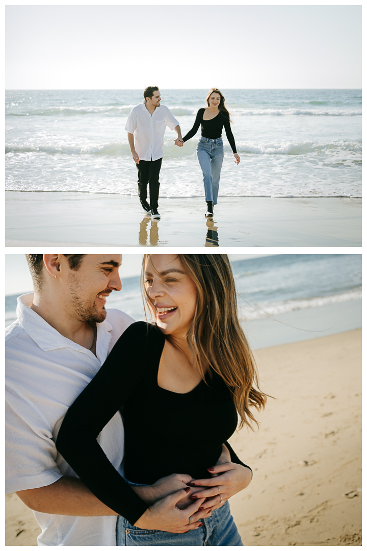 Surprise Proposal and Mini Engagement at Manhattan Beach, Los Angeles, California