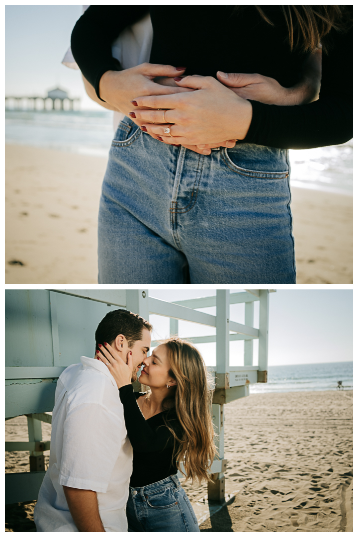 Surprise Proposal and Mini Engagement at Manhattan Beach, Los Angeles, California