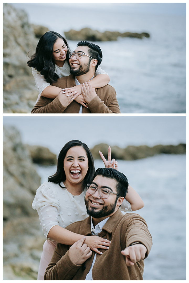 Surprise Proposal and Mini Engagement at Terranea Beach in Palos Verdes, Los Angeles, California