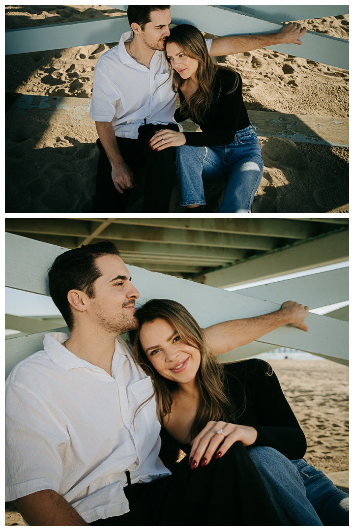 Surprise Proposal and Mini Engagement at Manhattan Beach, Los Angeles, California