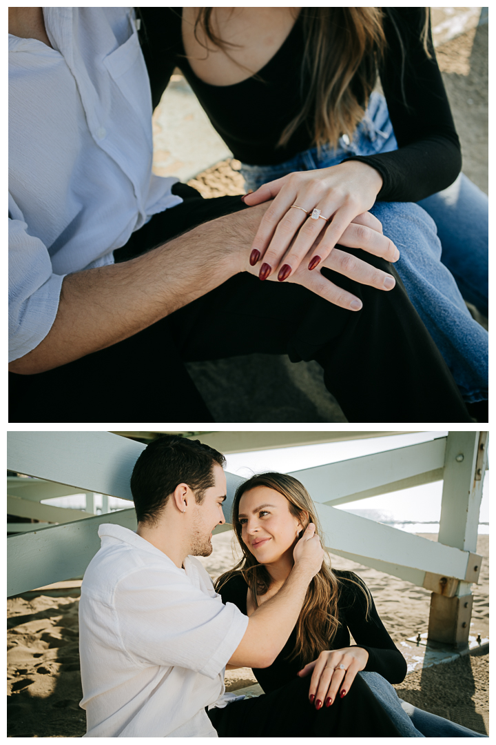 Surprise Proposal and Mini Engagement at Manhattan Beach, Los Angeles, California