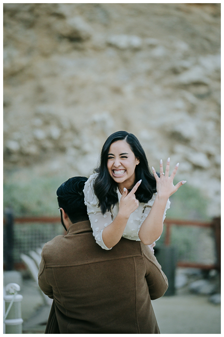 Surprise Proposal and Mini Engagement at Terranea Beach in Palos Verdes, Los Angeles, California