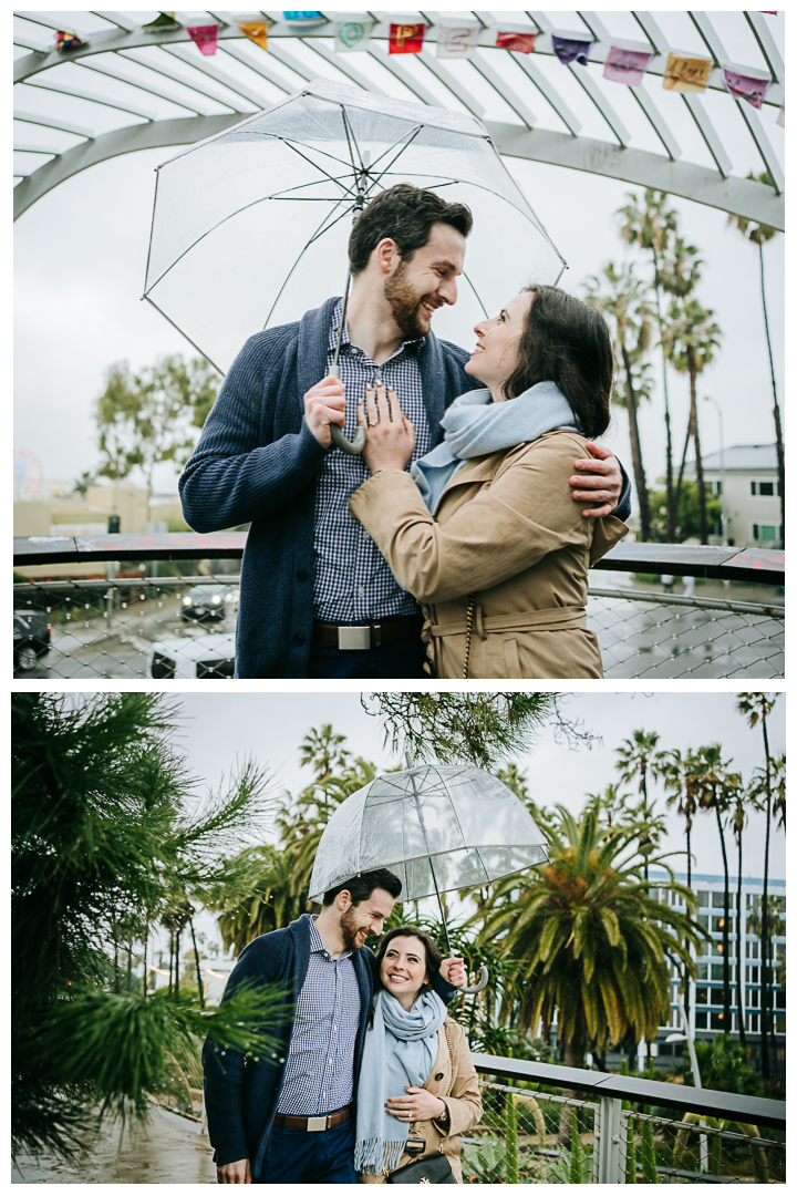 Surprise Proposal and Engagement session at Tongva Park in Santa Monica, Los Angeles, California