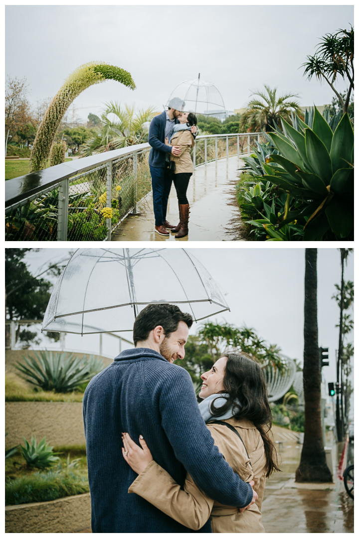 Surprise Proposal and Engagement session at Tongva Park in Santa Monica, Los Angeles, California