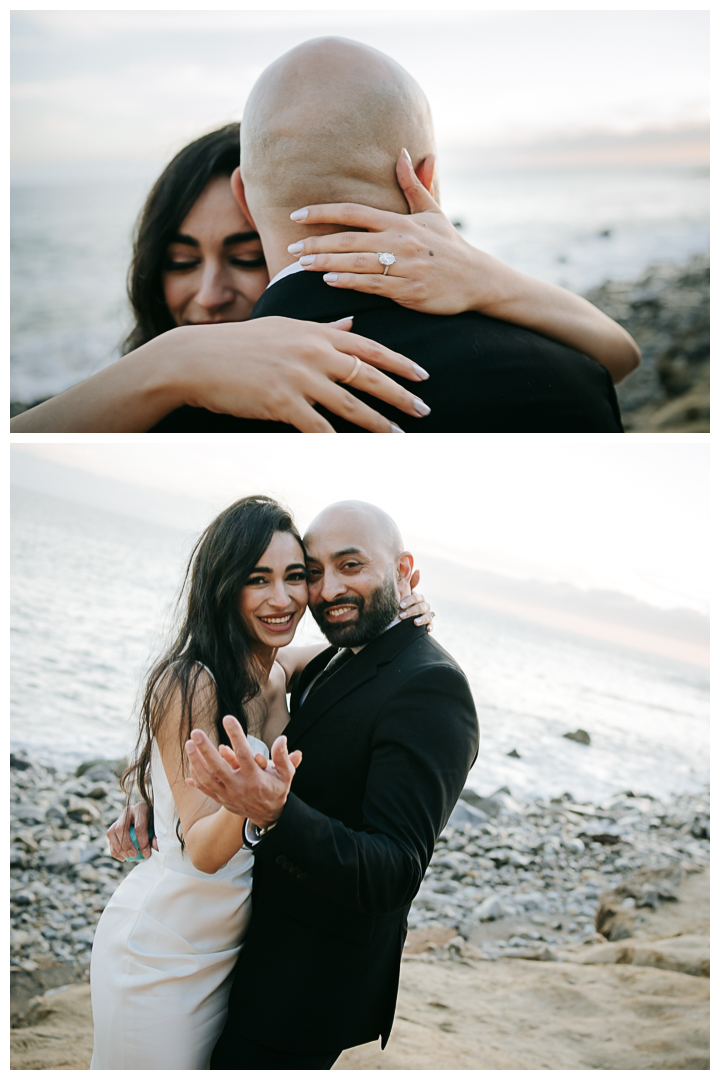 Surprise Proposal and Engagement session at Terranea Beach in Palos Verdes, Los Angeles, California