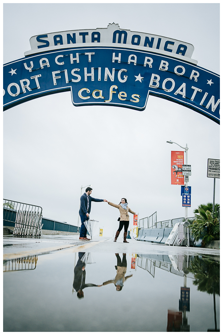 Surprise Proposal and Engagement session at Tongva Park in Santa Monica, Los Angeles, California