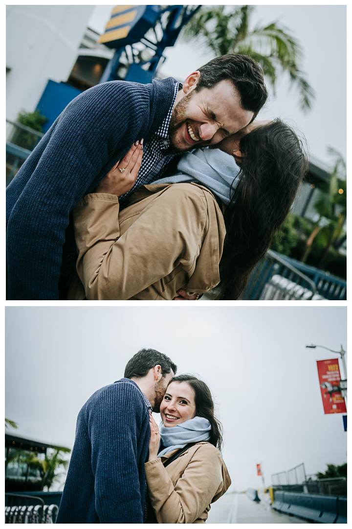 Surprise Proposal and Engagement session at Tongva Park in Santa Monica, Los Angeles, California