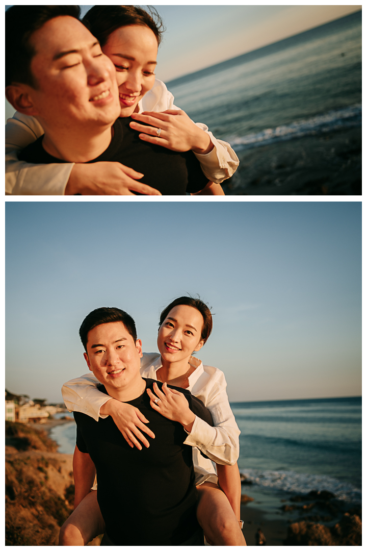 Proposal and Engagement at El Matador Beach in Malibu, Los Angeles, California