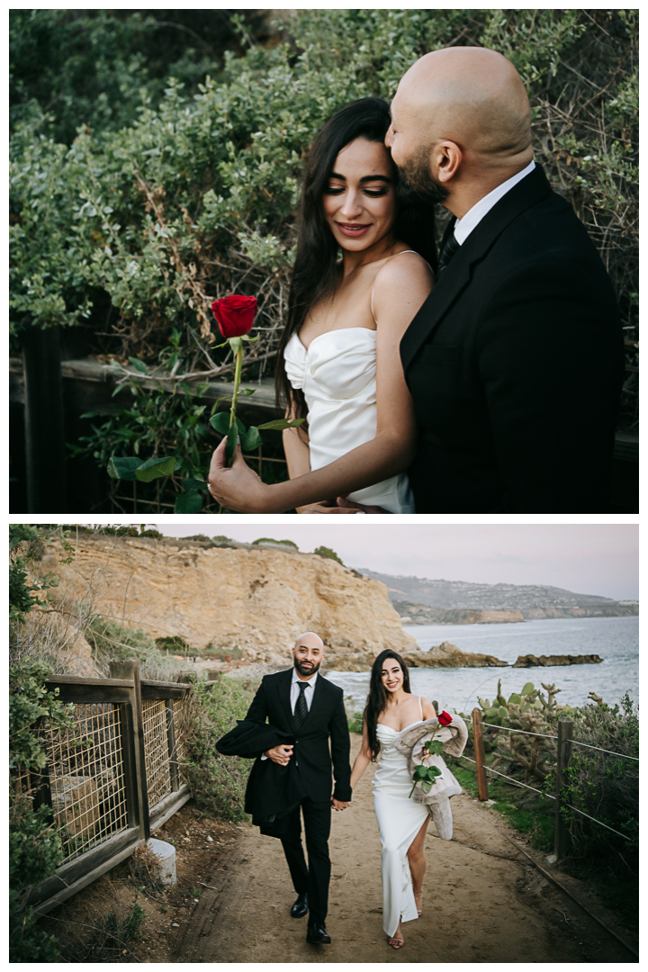 Surprise Proposal and Engagement session at Terranea Beach in Palos Verdes, Los Angeles, California