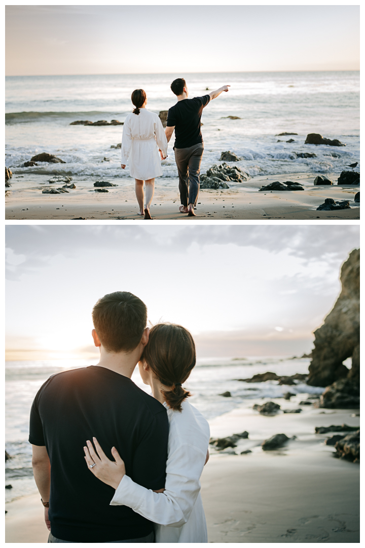 Proposal and Engagement at El Matador Beach in Malibu, Los Angeles, California