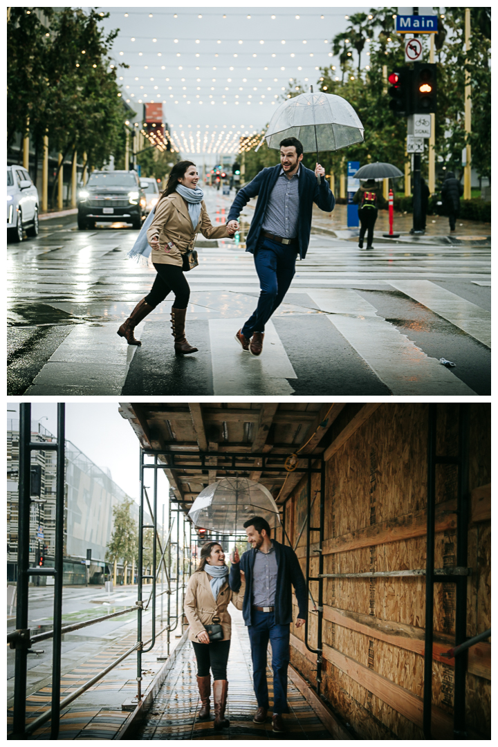 Surprise Proposal and Engagement session at Tongva Park in Santa Monica, Los Angeles, California