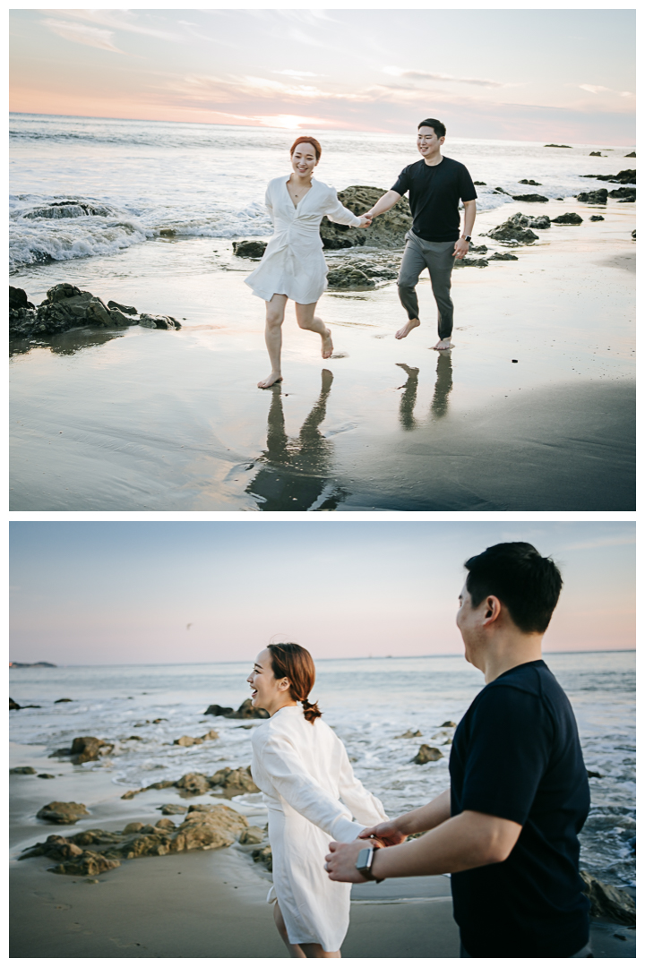 Proposal and Engagement at El Matador Beach in Malibu, Los Angeles, California