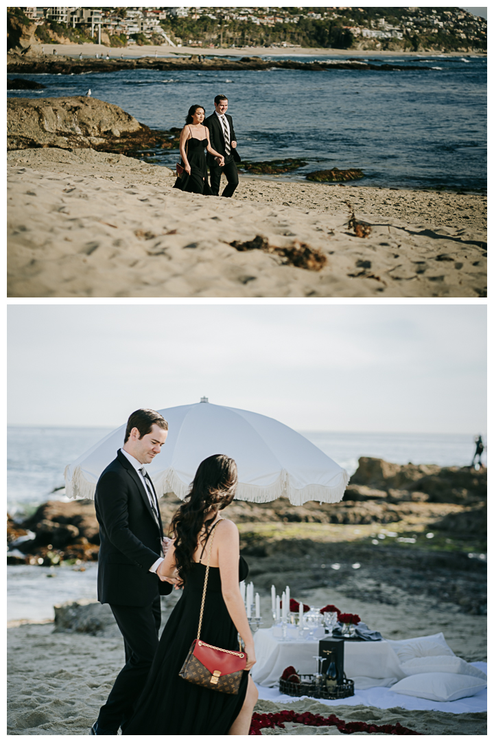 Surprise Proposal & Mini Engagement session in Laguna Beach, Los Angeles, California