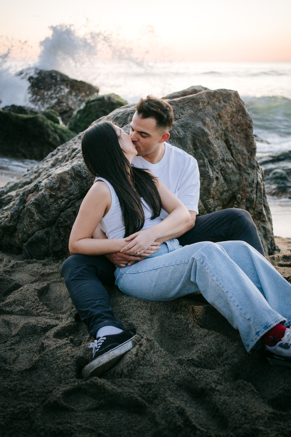 Surprise Proposal at Point Dume in Malibu, Los Angeles, California