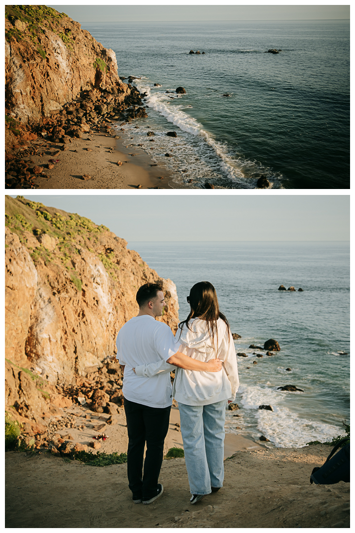 Surprise Proposal at Point Dume in Malibu, Los Angeles, California 