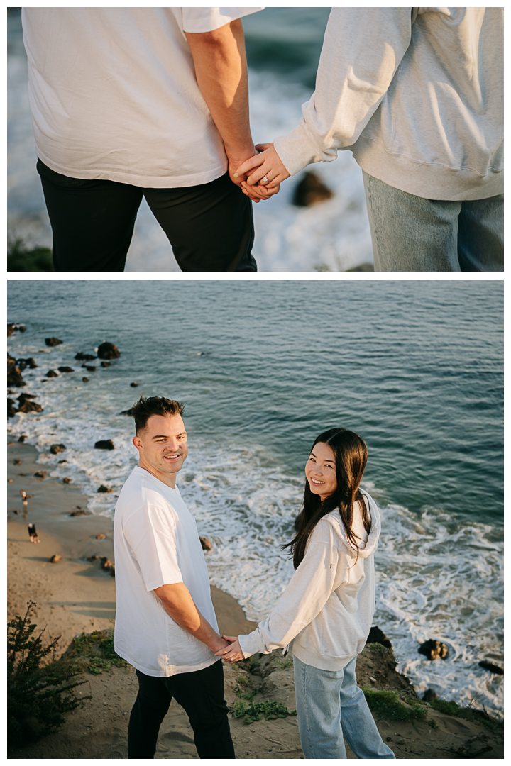 Surprise Proposal at Point Dume in Malibu, Los Angeles, California 