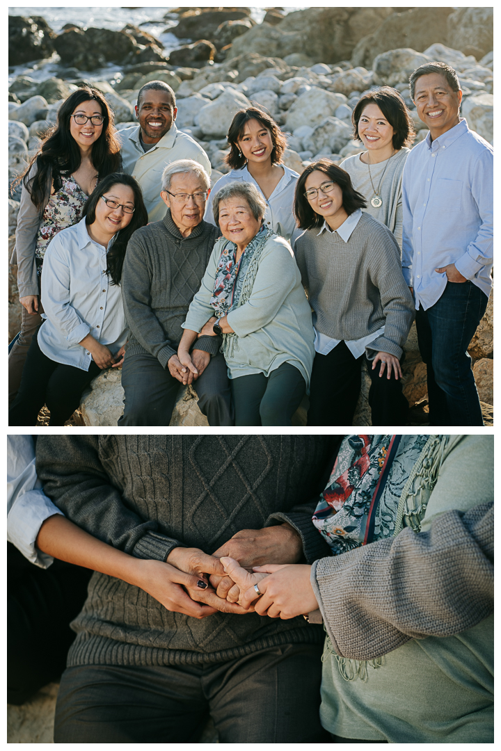 Multigeneration Family Photos at Terranea Resort and Beach in Palos Verdes, Los Angeles, California
