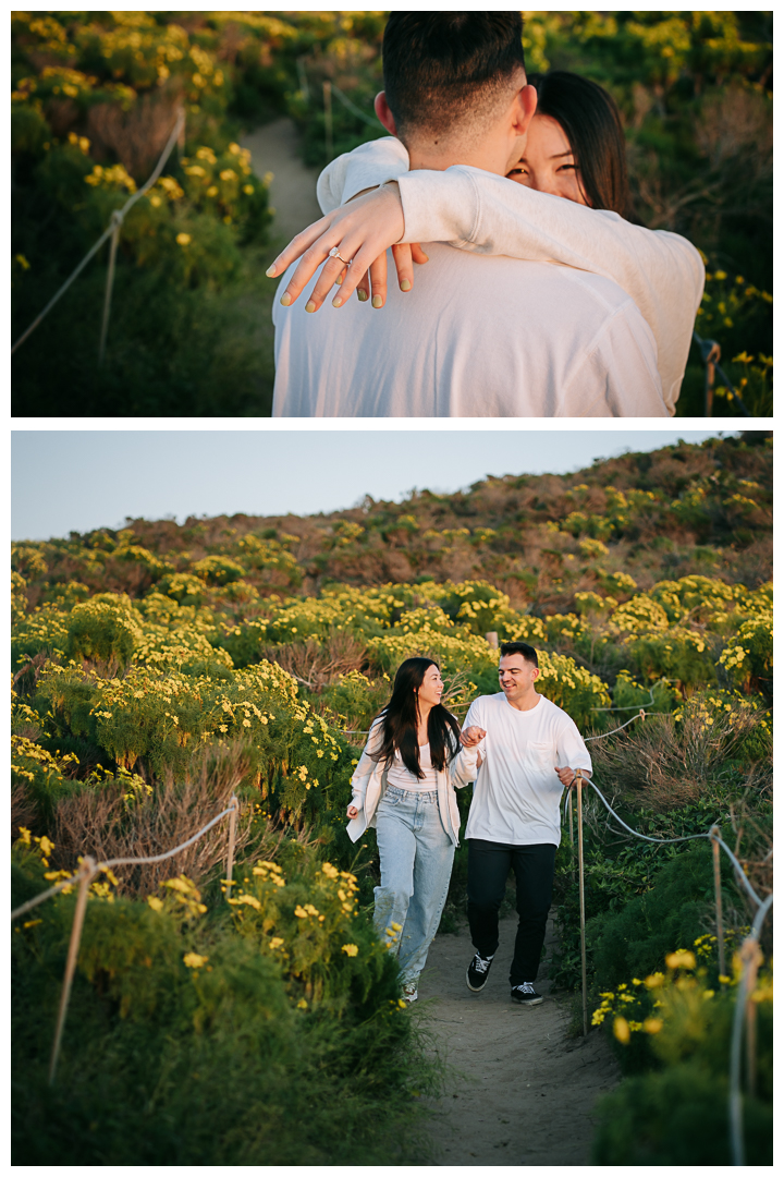 Surprise Proposal at Point Dume in Malibu, Los Angeles, California 