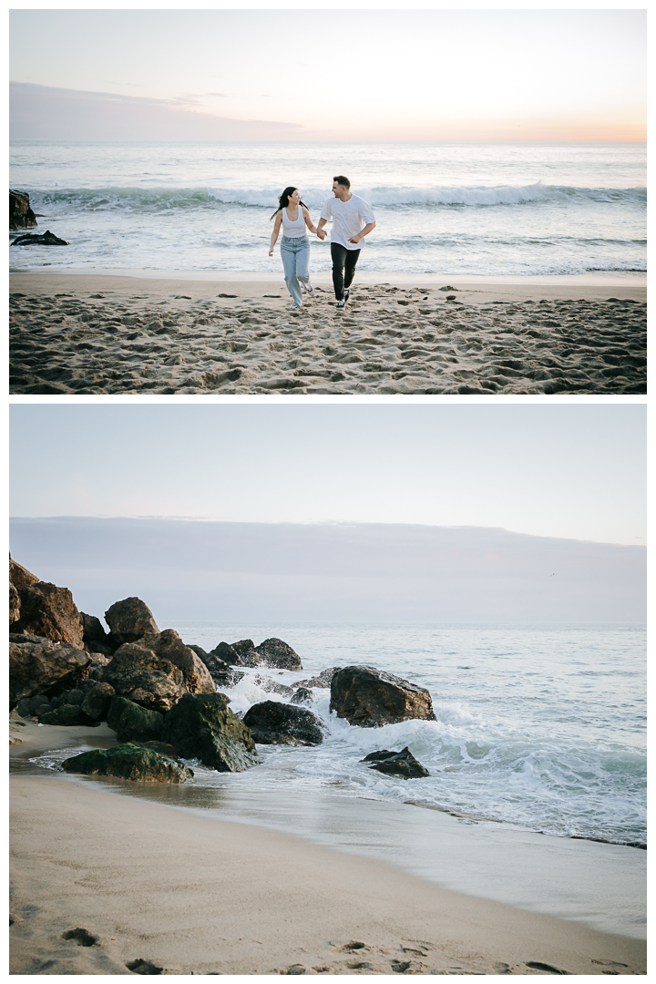 Surprise Proposal at Point Dume in Malibu, Los Angeles, California 