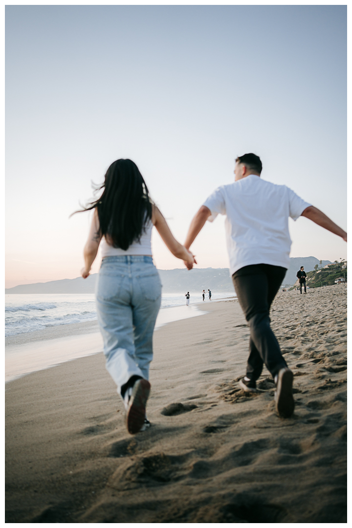 Surprise Proposal at Point Dume in Malibu, Los Angeles, California 