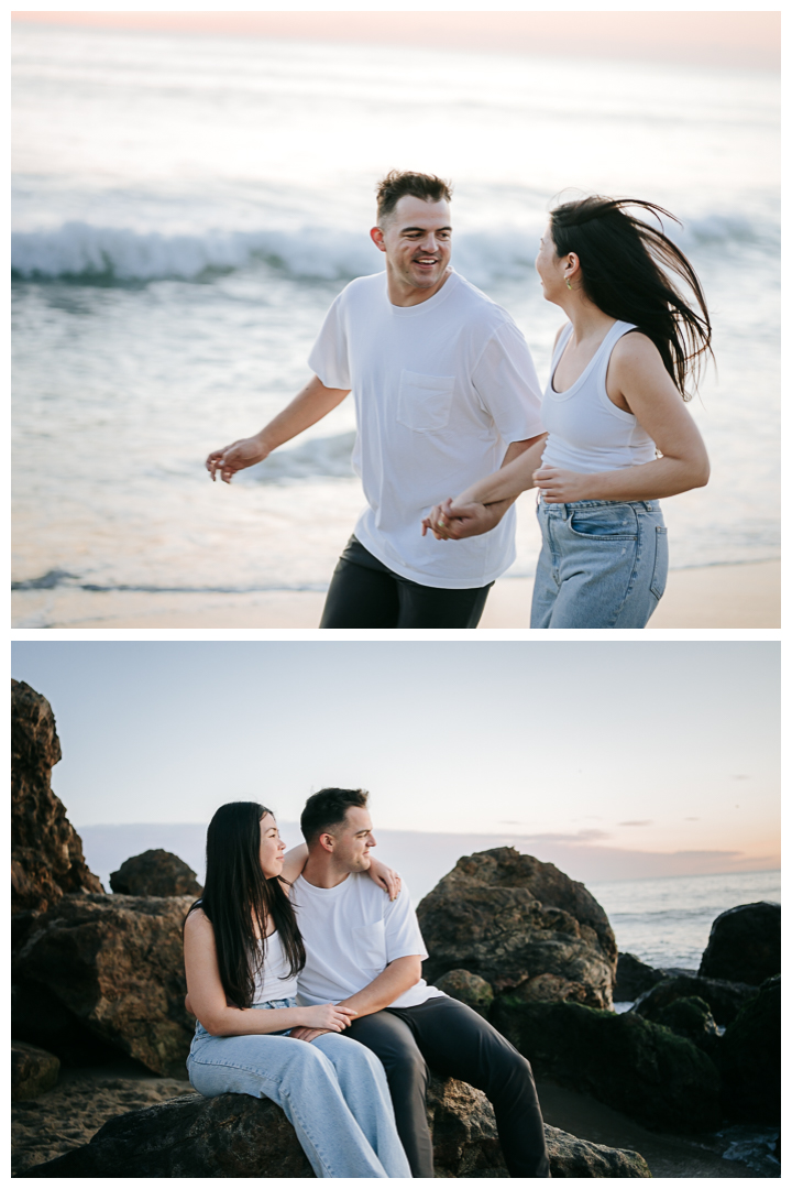 Surprise Proposal at Point Dume in Malibu, Los Angeles, California 