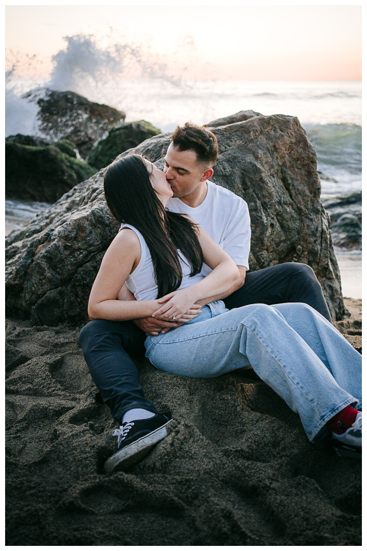 Surprise Proposal at Point Dume in Malibu, Los Angeles, California 