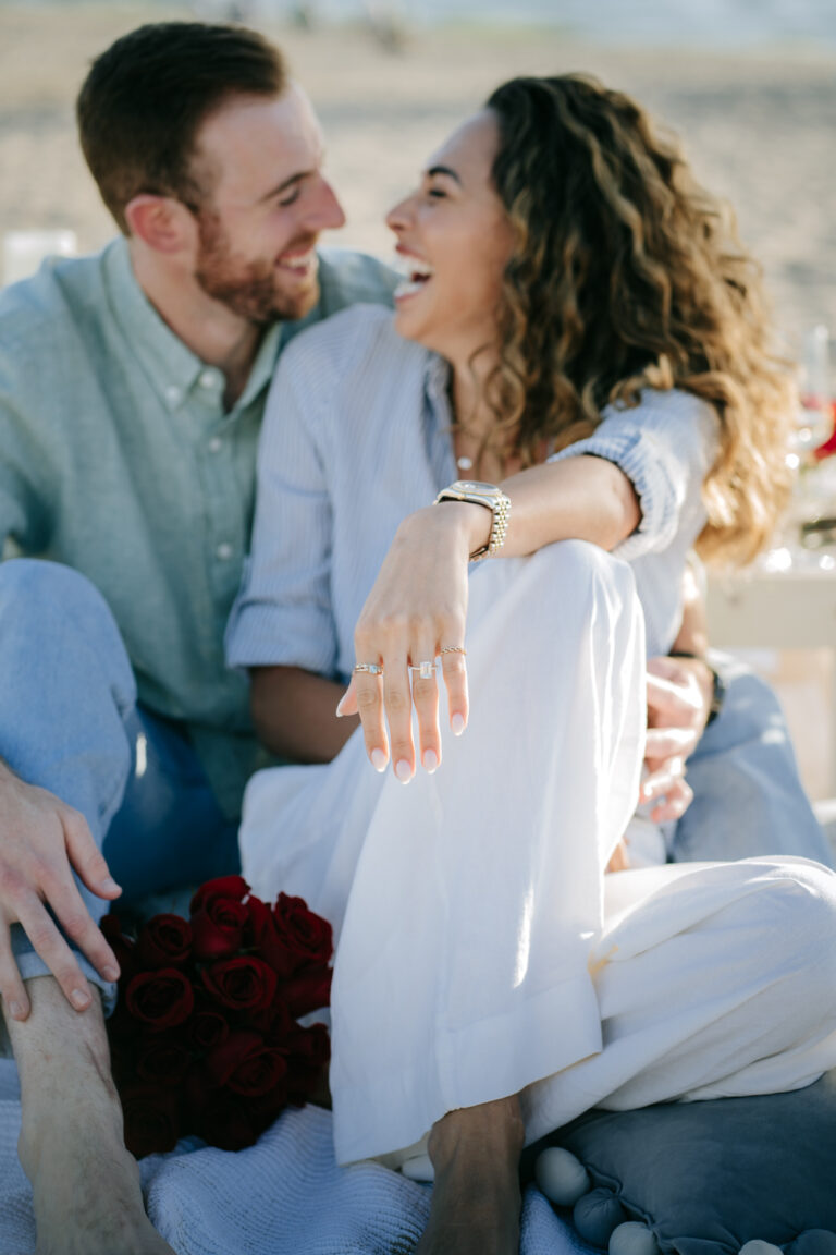 Surprise Proposal & Mini Engagement at Hermosa Beach, Los Angeles, California