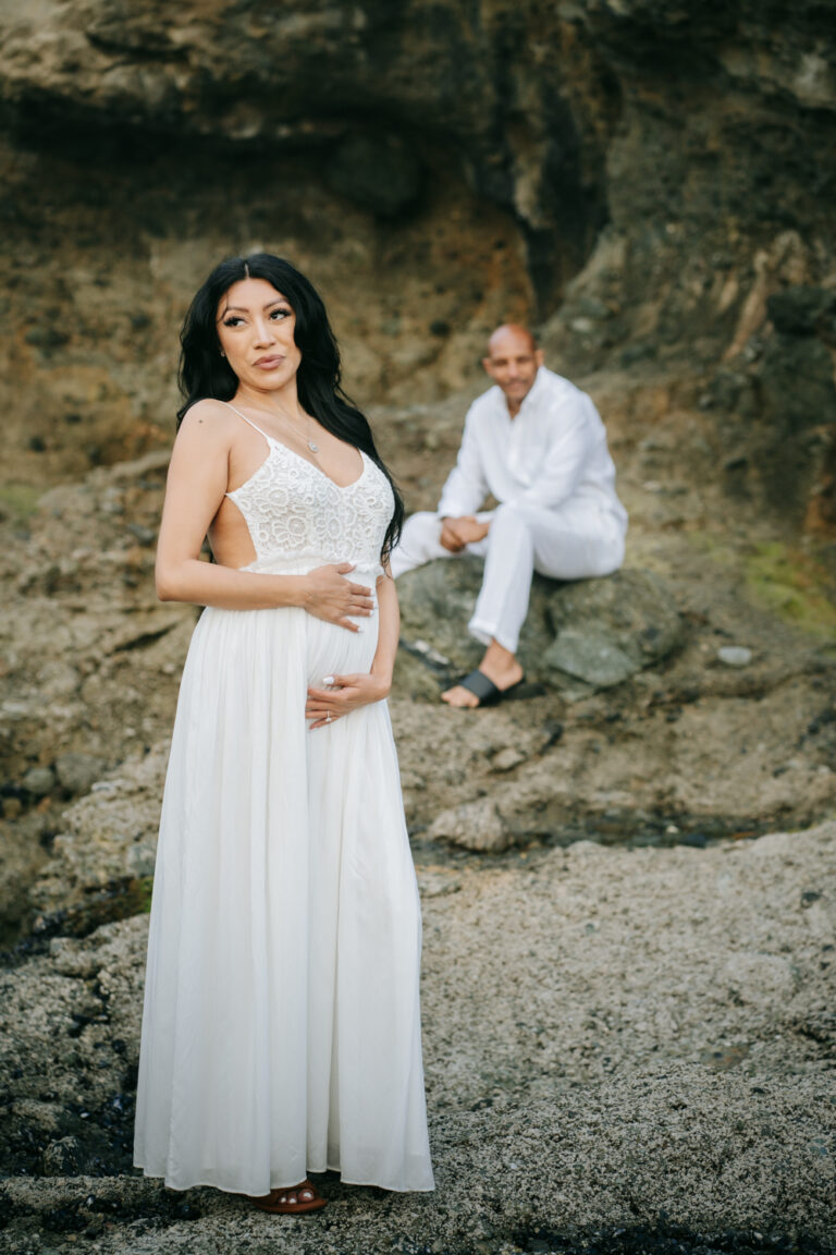 Maternity Photoshoot at Crescent Bay Beach, Laguna Beach, California