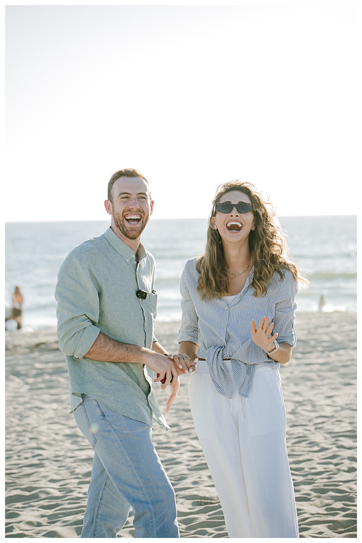 Surprise Proposal & Mini Engagement at Hermosa Beach, Los Angeles, California