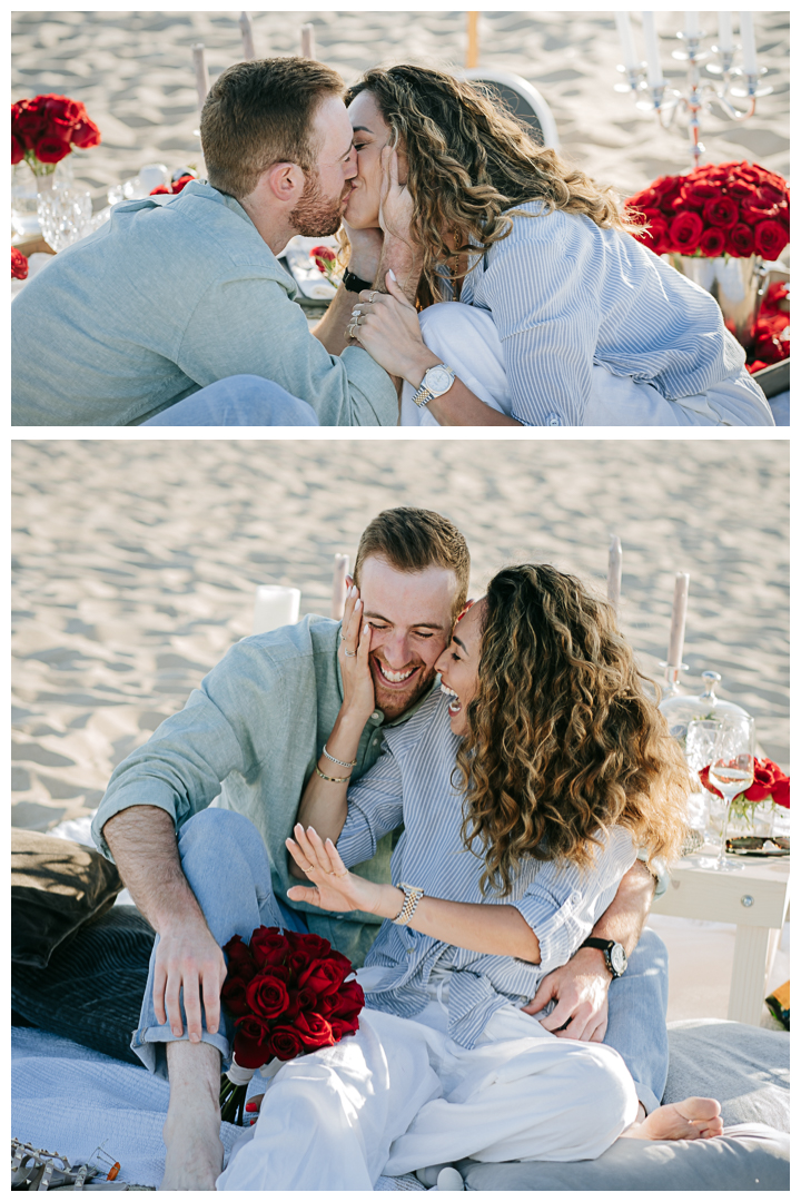 Surprise Proposal & Mini Engagement at Hermosa Beach, Los Angeles, California