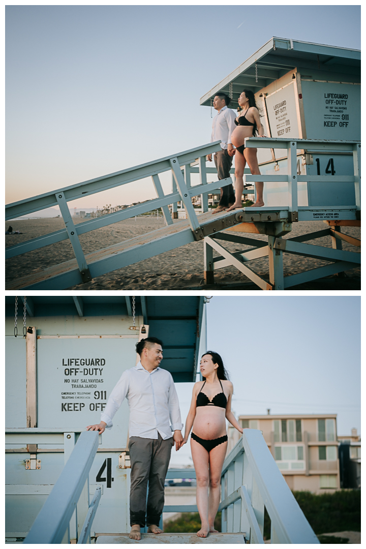 Maternity Photoshoot at Manhattan Beach in Los Angeles, California