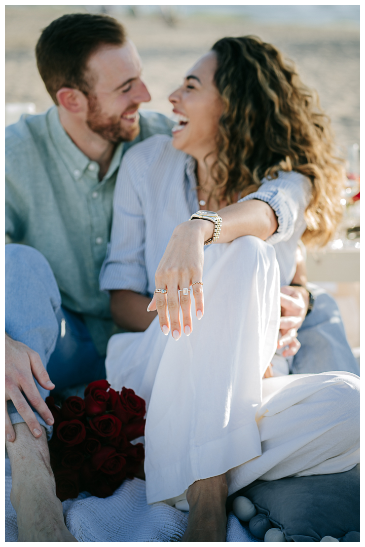 Surprise Proposal & Mini Engagement at Hermosa Beach, Los Angeles, California