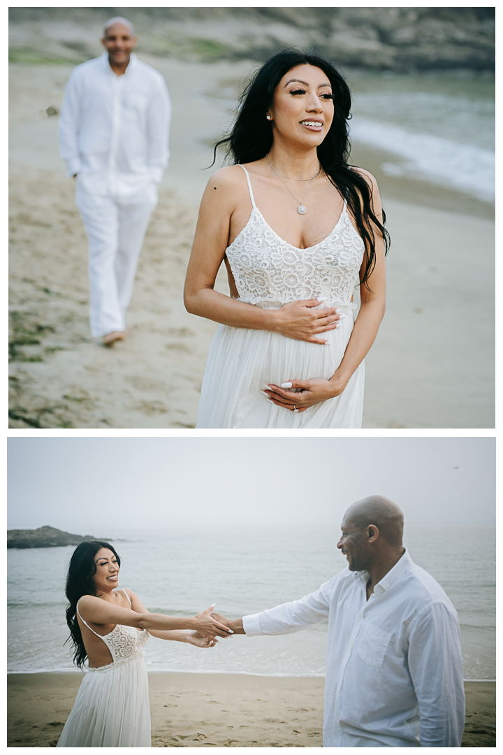 Maternity Photoshoot at Crescent Bay Beach, Laguna Beach, California