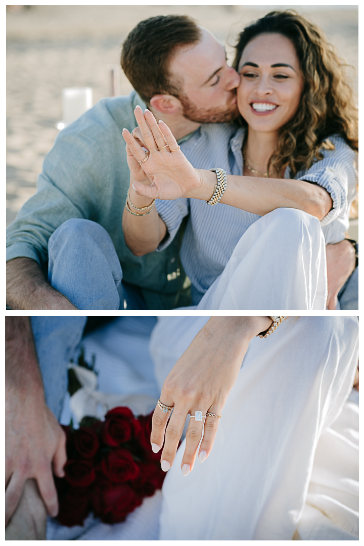 Surprise Proposal & Mini Engagement at Hermosa Beach, Los Angeles, California