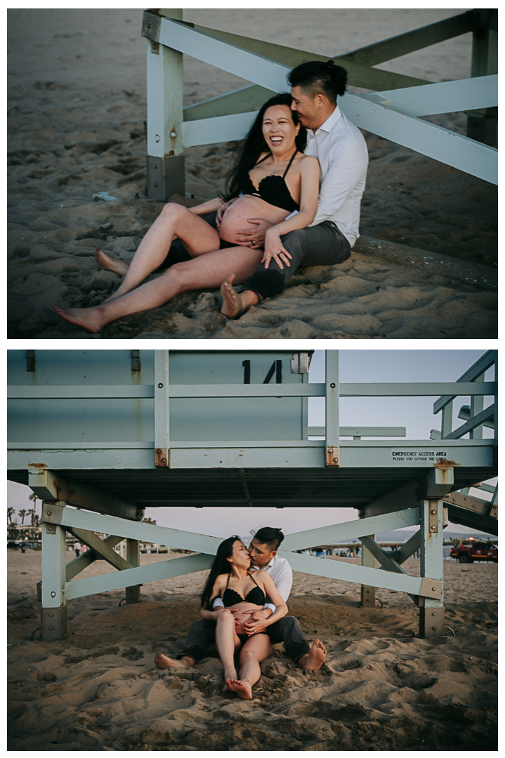 Maternity Photoshoot at Manhattan Beach in Los Angeles, California