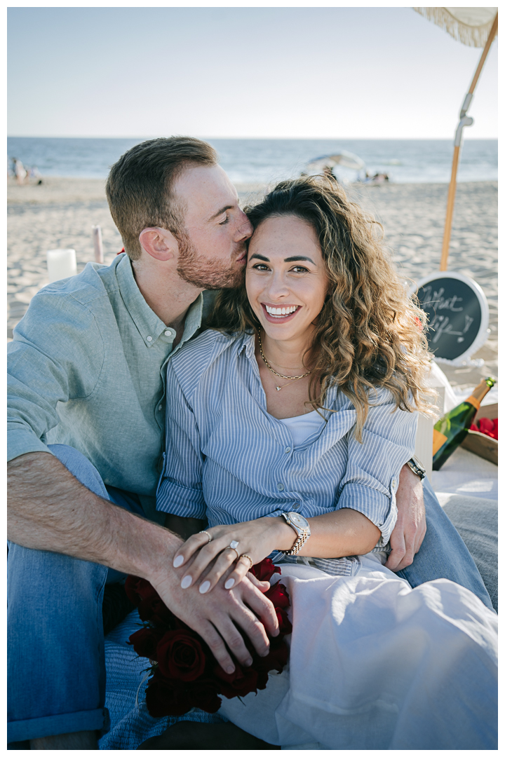 Surprise Proposal & Mini Engagement at Hermosa Beach, Los Angeles, California