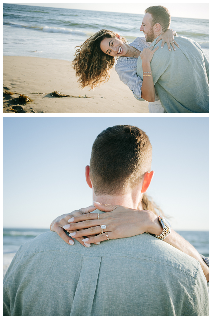 Surprise Proposal & Mini Engagement at Hermosa Beach, Los Angeles, California