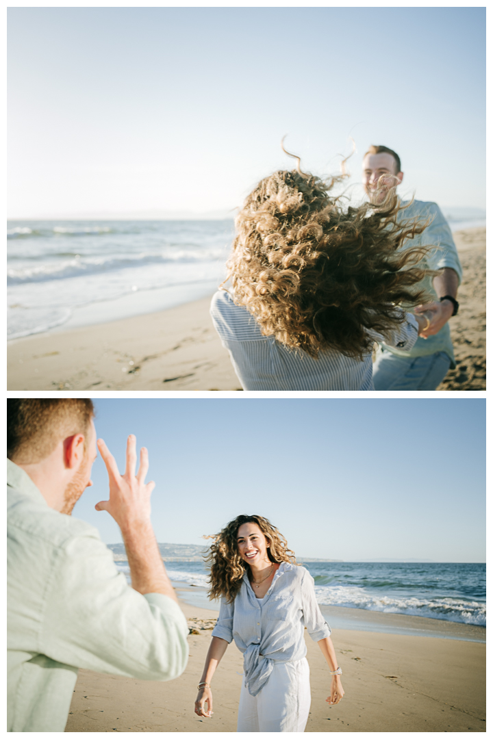 Surprise Proposal & Mini Engagement at Hermosa Beach, Los Angeles, California