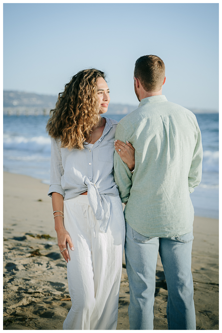 Surprise Proposal & Mini Engagement at Hermosa Beach, Los Angeles, California