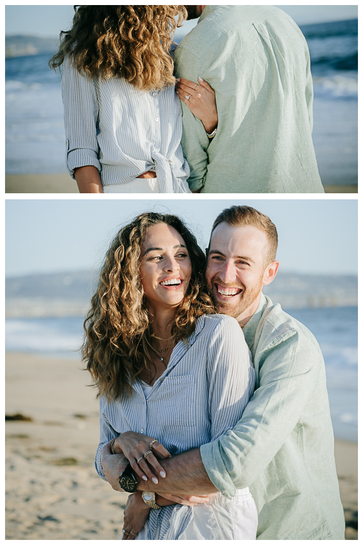 Surprise Proposal & Mini Engagement at Hermosa Beach, Los Angeles, California