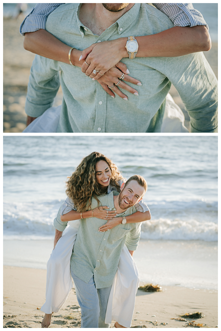 Surprise Proposal & Mini Engagement at Hermosa Beach, Los Angeles, California