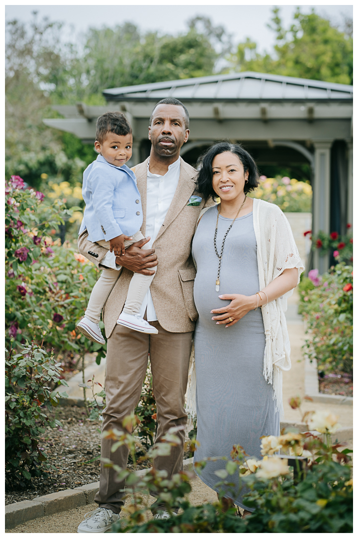 Maternity and Family Photoshoot at South Coast Botanical Garden in Palos Verdes, California